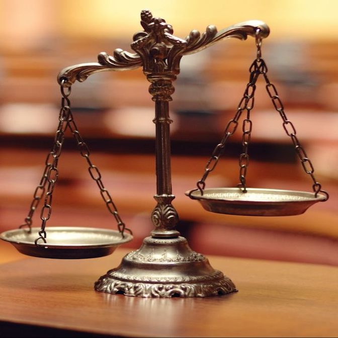 Scales of justice.